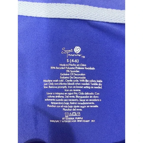 Secret Treasures Cat Nap Pajama Set Purple Clouds Cats Sleepwear Women's Size S - Picture 5 of 12